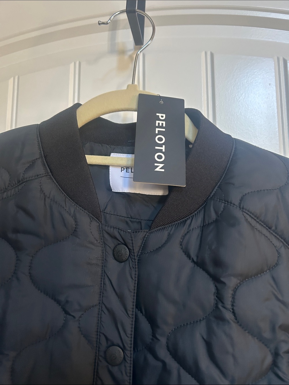 Peloton Black Quilted Snap-Front Jacket - Picture 7 of 7